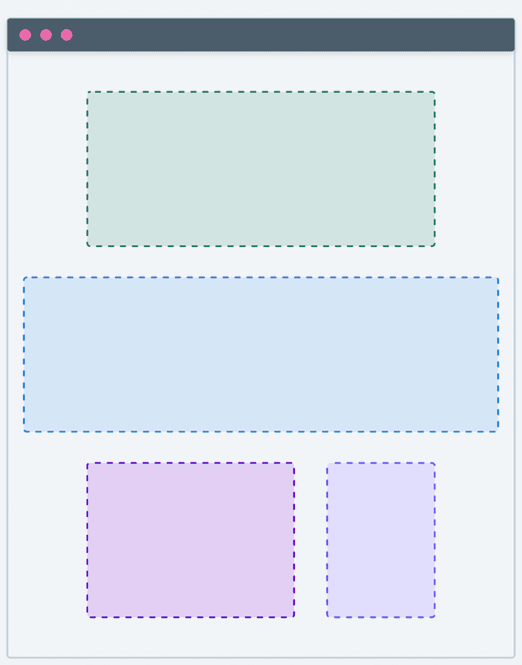 Layout combination wide + full + wide (two columns: 2/1)